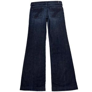 7 For All Mankind Dojo 29X33 Long Flare Stretch Blue Jeans NWOT